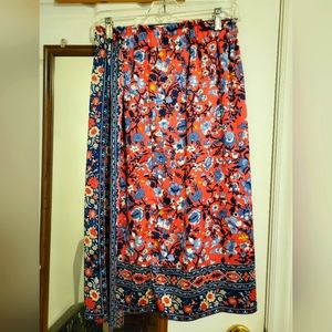 LOFT floral skirt